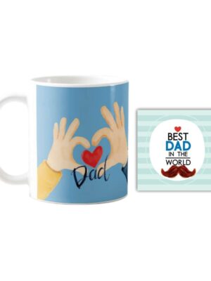 Father Love Dad Coffee Mug with Coaster