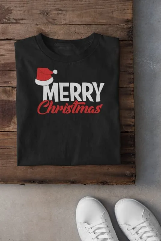 Santa Cap Merry Christmas Matching Family T-shirts