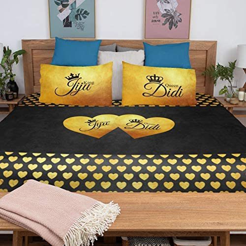 Anniversary King Queen Couple Double Bedsheet