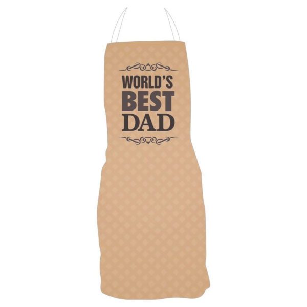 Worlds Best Dad Combo Set of 5 - Apron, Mug, Coaster, Cushion Cover, Mousepad