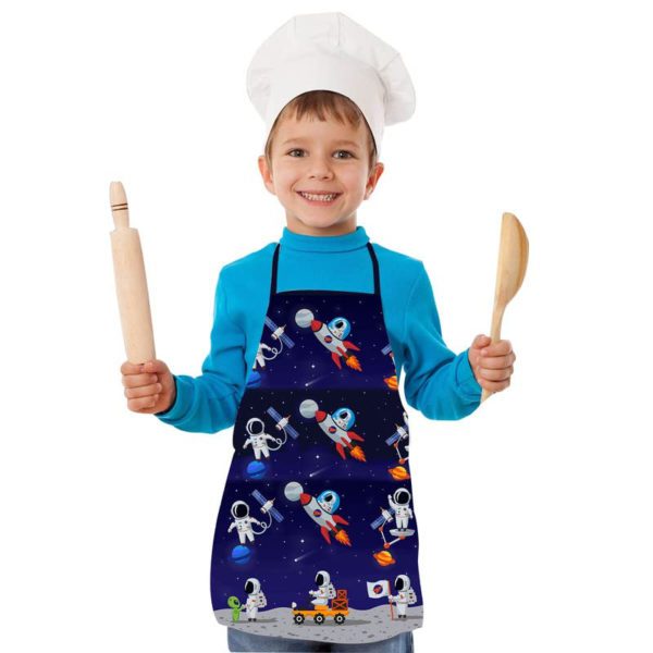 Astronaut Rocket Kids Chef Apron for Boy