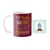 Dad is The Best Coffee Mug with Coaster, Reusable N95 Cup Mask