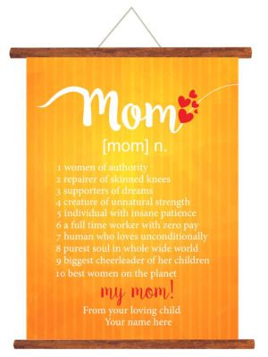 Personalised Scroll for Mom | Mothers Day Greeting Cards for Mom Wall Hanging Decor