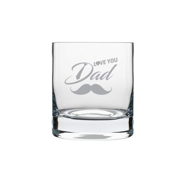 Love You Dad Whiskey Glass for Father