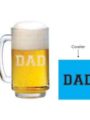 Birthday Gifts for Father,  Engraved Worlds Best Dad Playboy Beer Mug - 357 ML