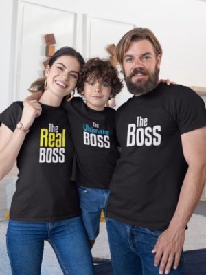 The Real Boss Matching Family T-shirts