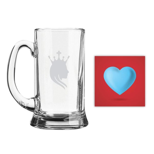 Queen Silhouette Wife Girlfriend Engraved Beer Mug