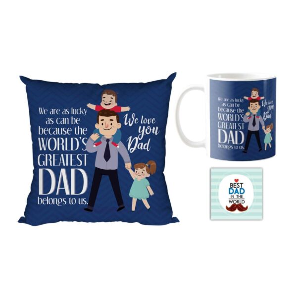 Worlds Greatest Dad Belongs to Us Hamper  -Set of 3