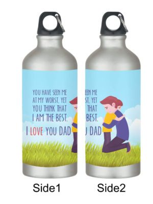 I Love You Dad Stainless Steel Sipper Water Bottle