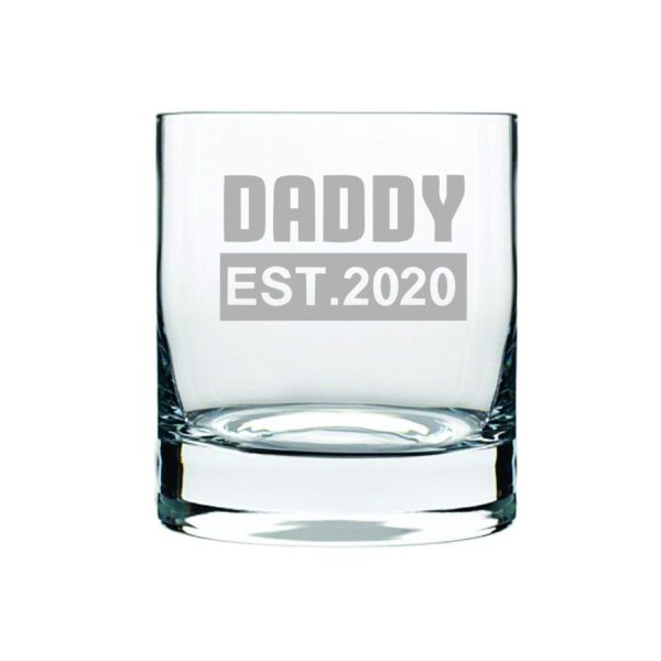 New Dad Est 2023 Whiskey Glass