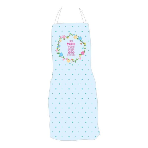 Beautiful Chef Sis Apron for Sister with Chef Hat