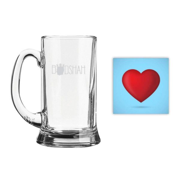 Badshah King Husband Boyfriend Engraved Beer Mug