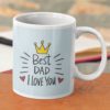 Dad is The Best Coffee Mug with Coaster, Reusable N95 Cup Mask