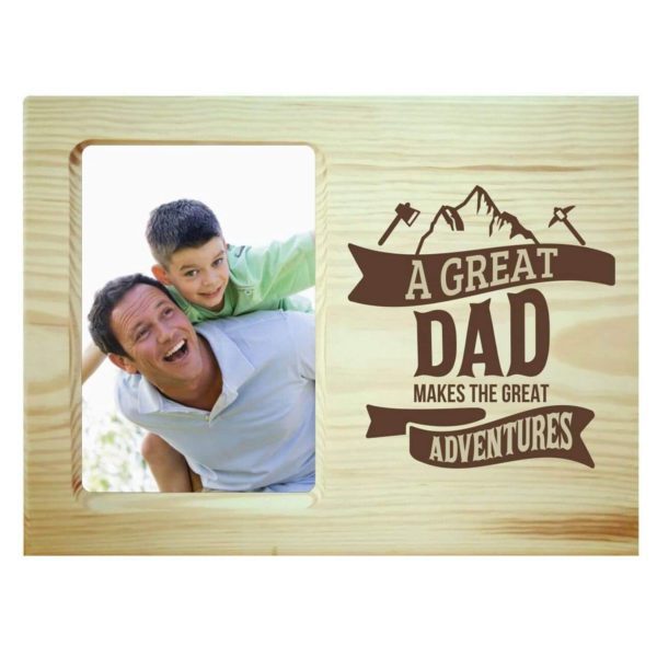 Love you Dad Engraved Wooden Photoframe