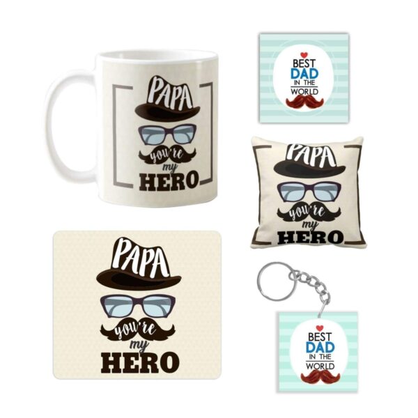 Hero Papa Dad (Combo Set of 4 )