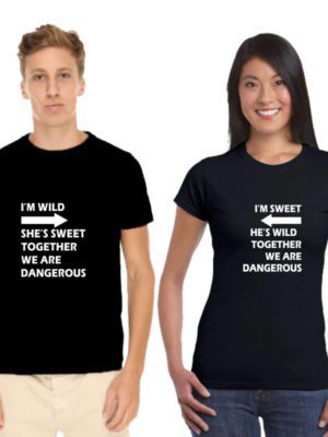 Couple T Shirts I am Wild I am Sweet  Husband Wife