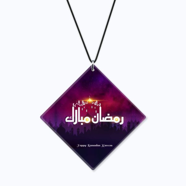 Religious Gifts Acrylic Islamic Car Hanging Accessories Happy Ramdan Kareem Printed Printed for Good Luck Interior