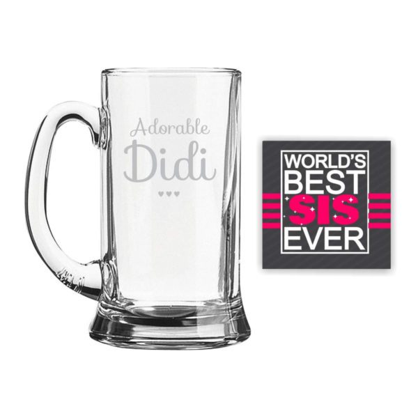 Adorable Didi Engraved Beer Mug