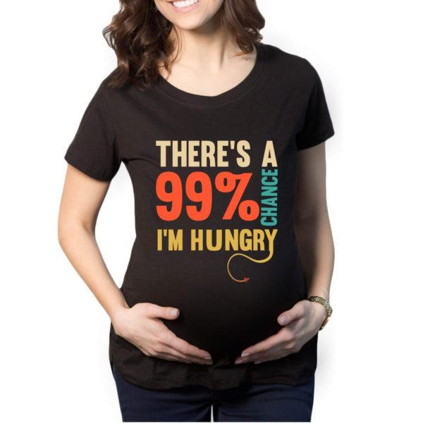 Comfortable Printed Maternity T-Shirts I'm Hungry