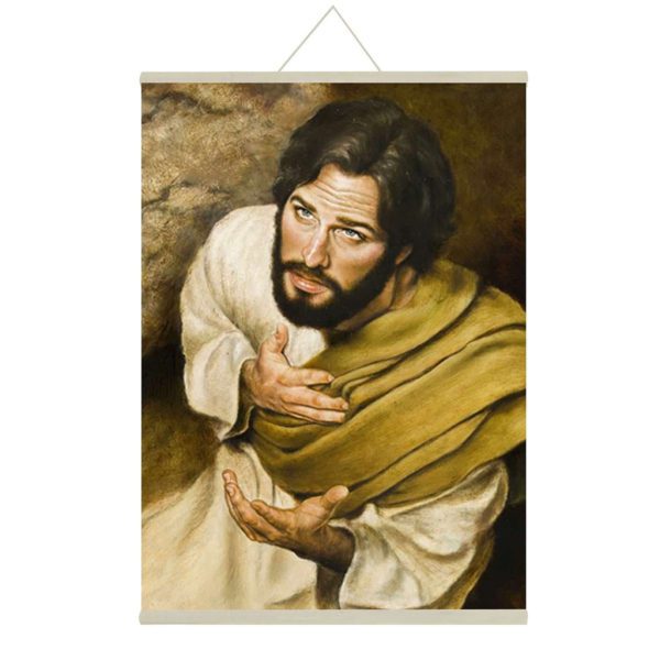 Christian Gifts For Christmas, Son Of God Lord Jesus Wall Paintings, Hangings Canvas Scroll Poster For Home Decor -