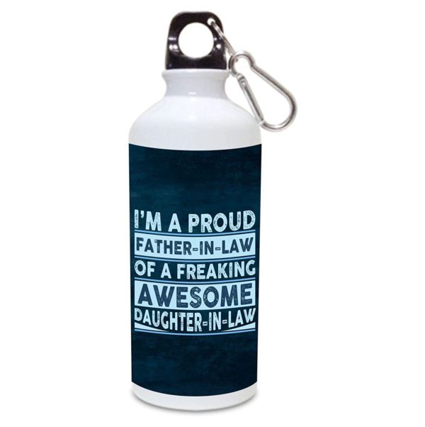 Birthday Gifts Stainless Steel Sipper Water Bottle Awesome Father-in-Law - Gym, Office