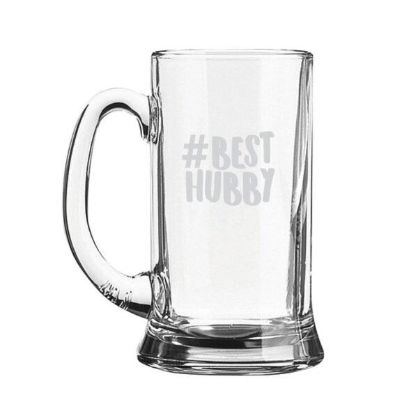Best Hubby Husband Engraved Beer Mug
