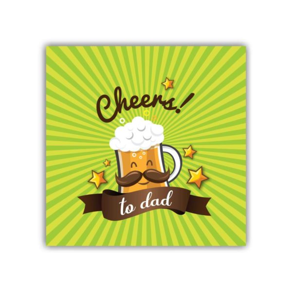 Cheers to Dad Fridge Magnet - Round