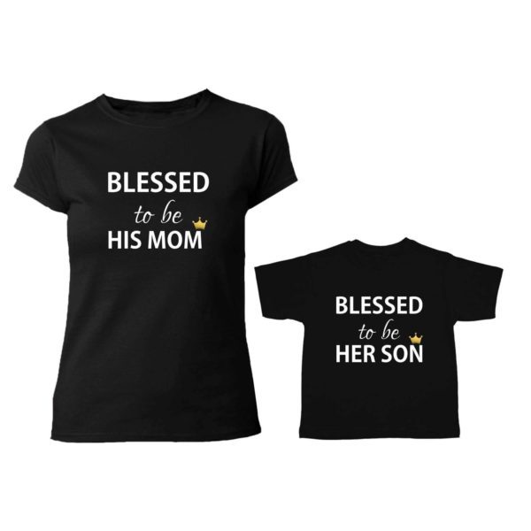 Women's & Boys' Regular Fit T-Shirt (Pack of 2)