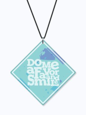 Motivational Gifts Acrylic Car Hanging Accessories Do Me a Favor and Smile Printed Interior Decoration