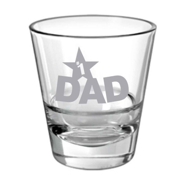 No 1 Dad Whisky Glass for Dad