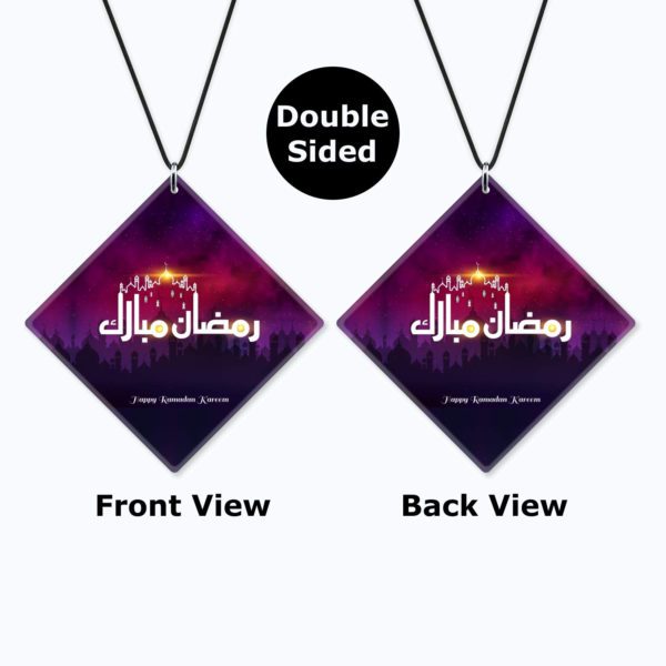 Religious Gifts Acrylic Islamic Car Hanging Accessories Happy Ramdan Kareem Printed Printed for Good Luck Interior