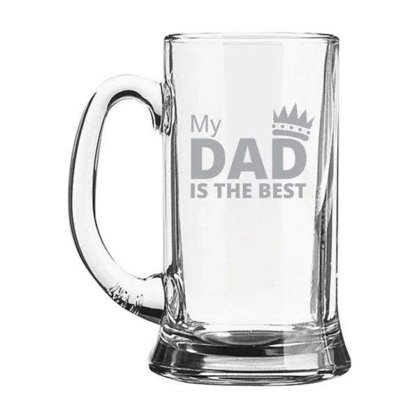 My Dad is The Best Glass Beer Mug