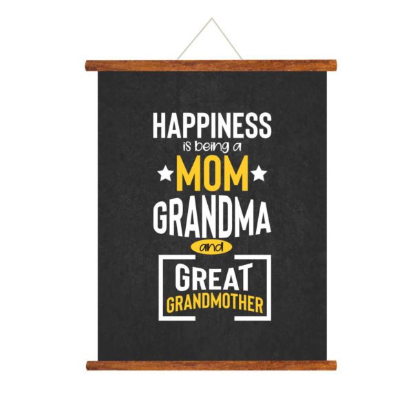 Mother's Day Gifts For Happiness is Being Great Grandmother Greeting Card Scroll - 15x20 inches