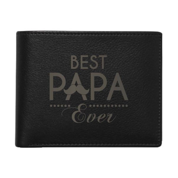 Best Papa Ever for Dad Set of 2 - Engraved Notebook A5 Size, 300 Ruled Pages, Dad Mousepad