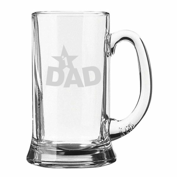 No. 1 Dad Engraved Beer Mug for Father