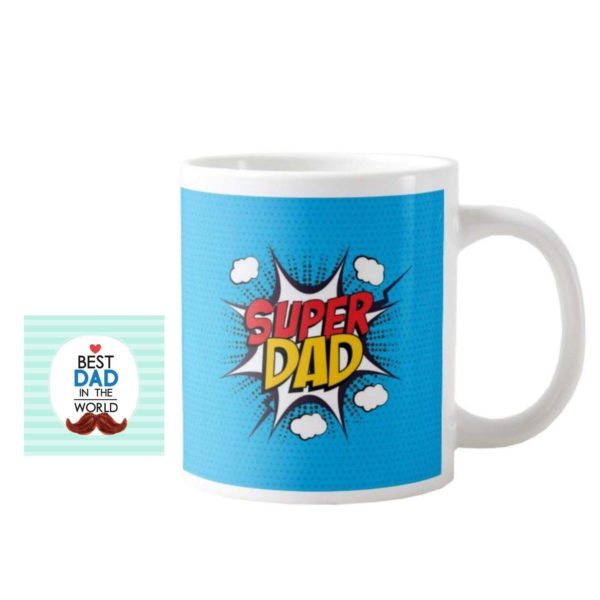 Super Dad Hamper for Dad Set of 5 - Apron, Chef Hat, Mug, Coaster, Mousepad