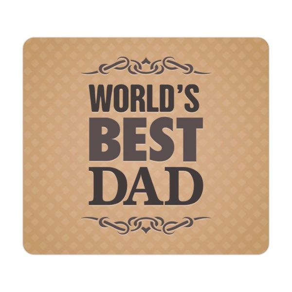 Ceramic Best Dad Combo Of Apron, Chef Hat, Cushion Cover, Mug, Coaster, Mousepad - 8 x 8 Inches, Coaster - 4 x 4