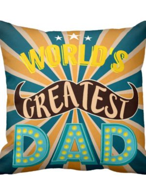 Worlds Greatest Dad  12 x 12 inches  Velvet Cushion Cover