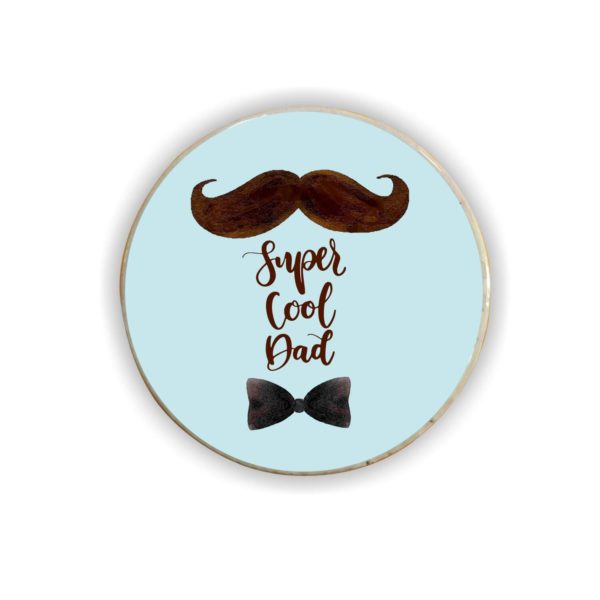 (Round) Acrylic Fridge Magnet for Parents - I Love You My Mom Dad