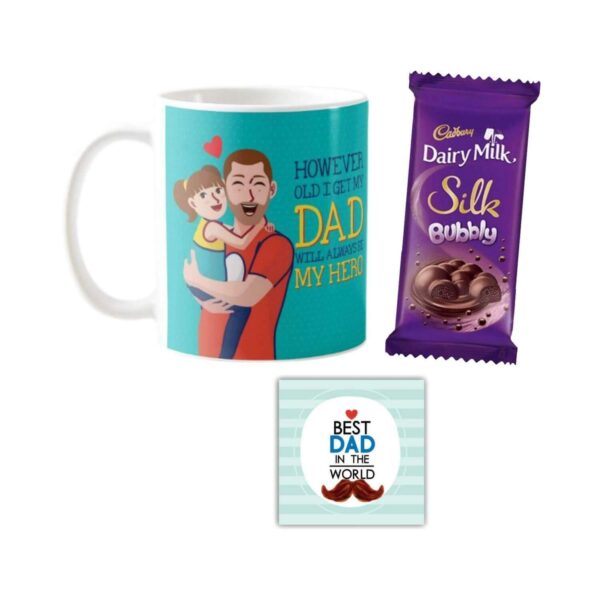 However Old I Get My Dad Will Always Be My Hero Hamper1 Dairy Milk Silk 60