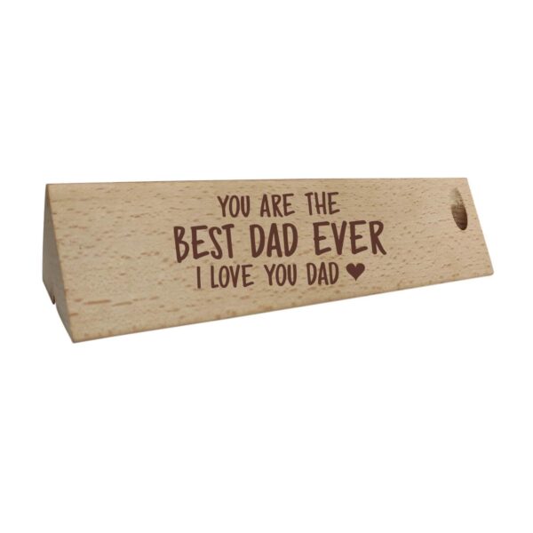 You are The Best Dad Ever Handmade Wooden Pen with Engraved Triangle Pen Box Holder