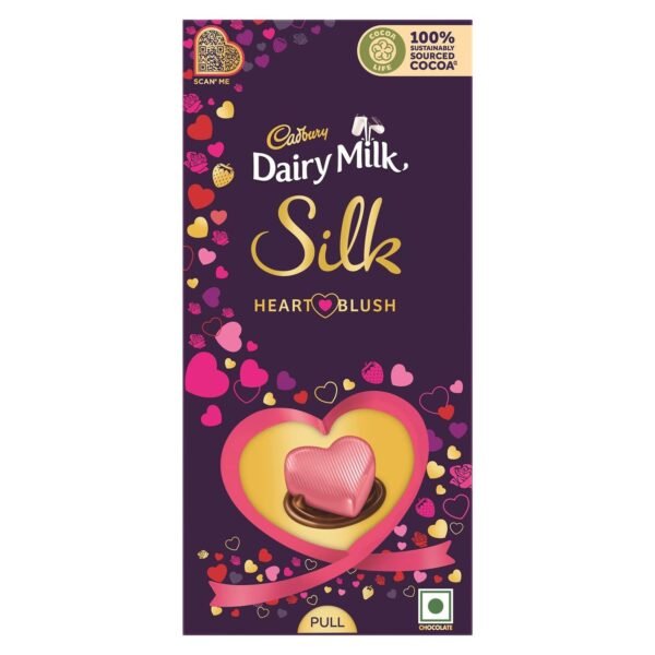Day Gifts For Wife Dairy Milk Silk Heart Blush Chocolate(250g), Love Post Card, Lip Cushion, Mug+Coaster,
