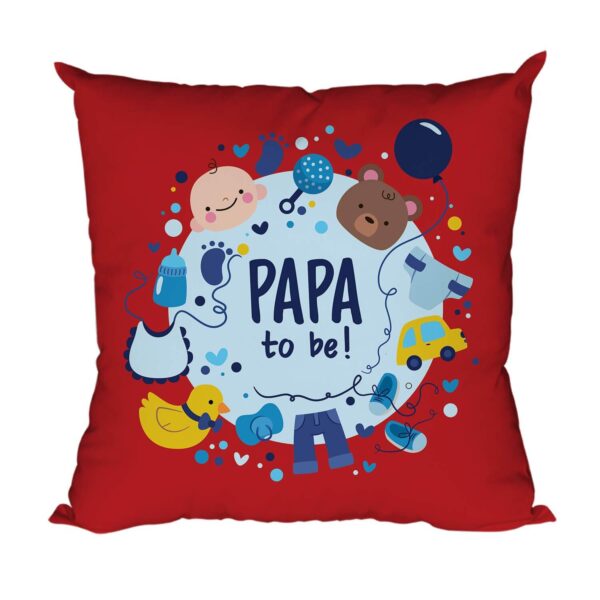 Mug, Ceramic Coaster, Cushion Cover for Father's Day (Red) -Combo Hamper Set of 3