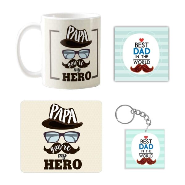 Hero Papa Dad (Combo Set of 4 )