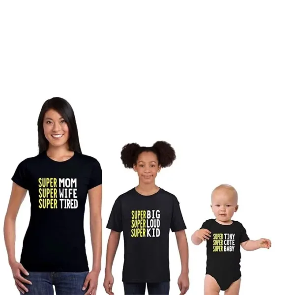 Super Mom & Kids Matching Family T-shirts