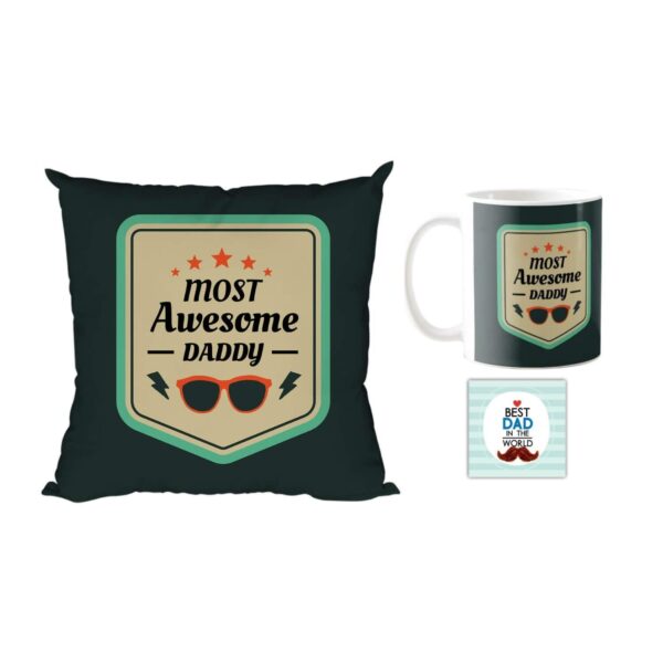 Most Awesome Daddy Ceramic Mug, Coaster, Cushion Cover