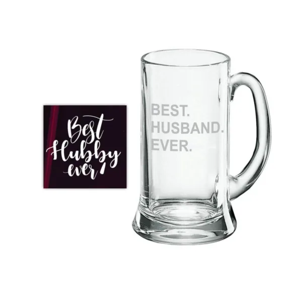 Best Husband Ever Glass Beer Mug