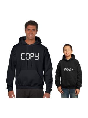 Copy Paste Family Sweatshirt Hoodies for Men and Kid