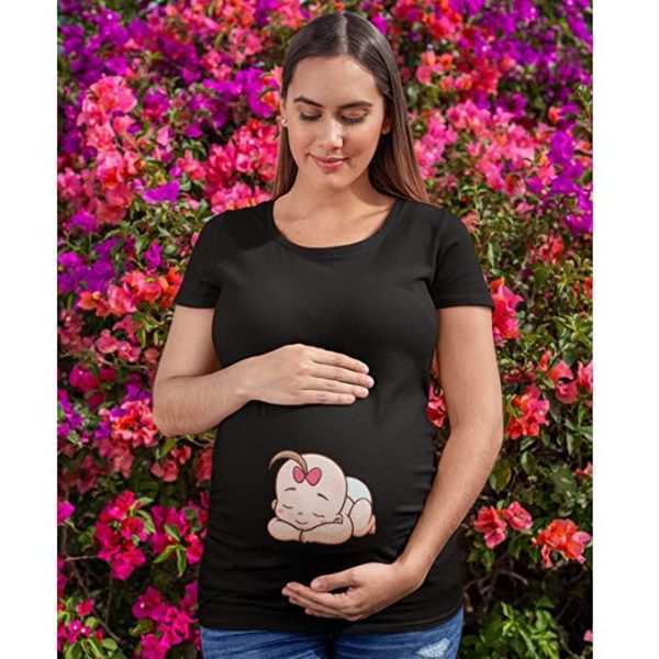 Maternity T-Shirts - Unique Baby Napping Design