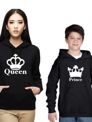 Queen Prince Family Sweatshirt Hoodies for Women and Kid